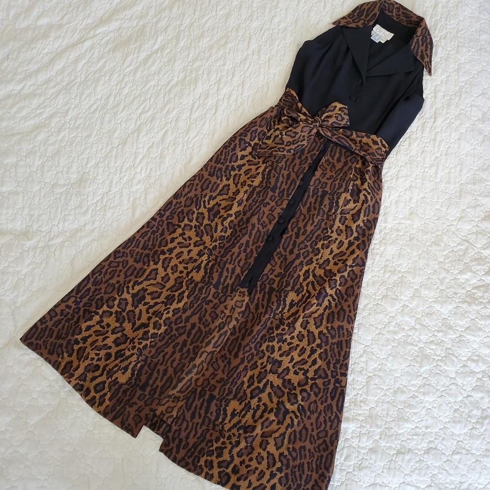 Cache Lepord Print Dress